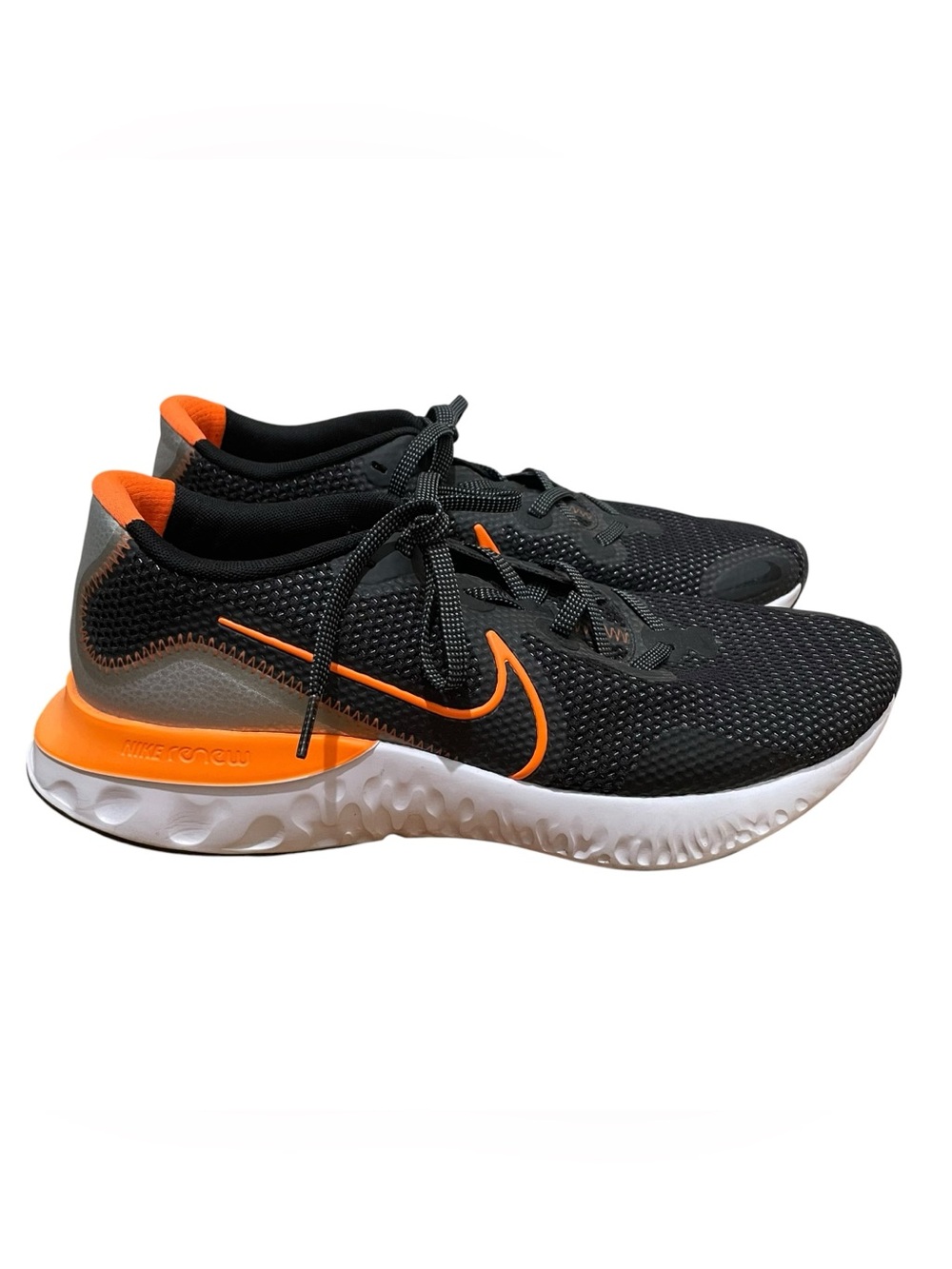 Nike Renew Run Black Orange White Men’s Running Sneakers Shoes Size 10.5